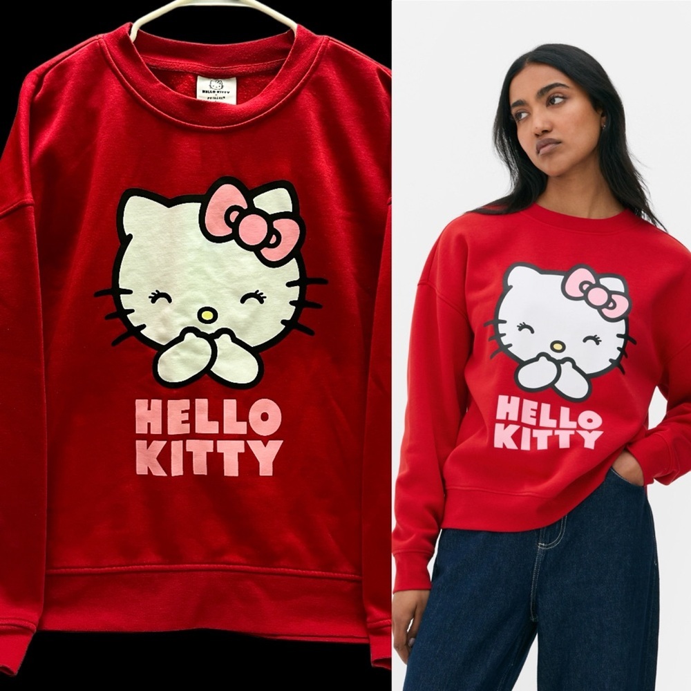 Hello Kitty Red Crew Neck Sweater size L